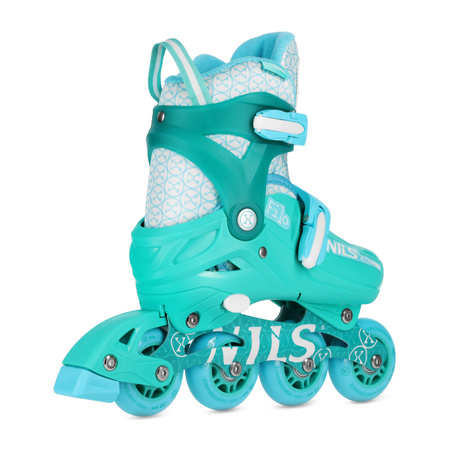 Rolki Regulowane Łyżworolki Rekreacyjne Dziecięce Zielone Nils Extreme