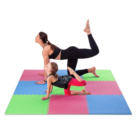Mata Puzzle Pod Sprzęt Do Ćwiczeń Fitness Ochronna Uniwersalna 60x60cm 9el.