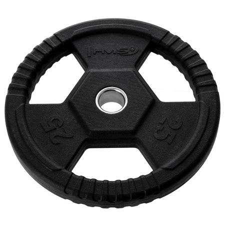Talerz Olimpijski Ogumowany Obciążenie Na Gryf Sztangę Do Ćwiczeń 25 kg HMS