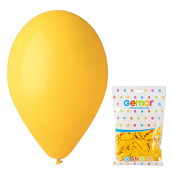 Balony Lateksowe Klasyczne Pastelowe Ciemnożółte Na Urodziny 10" - 100 szt.