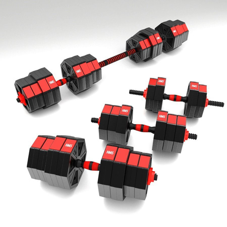 Zestaw Hantle Regulowane Sztangielka Sztanga Do Ćwiczeń 2x20 kg HMS