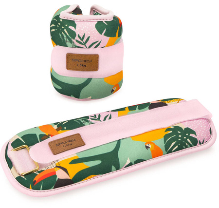 Obciążenia Ciężarki Na Kostki Nadgarstki Do Ćwiczeń Fitness 2x1,5 kg SPOKEY