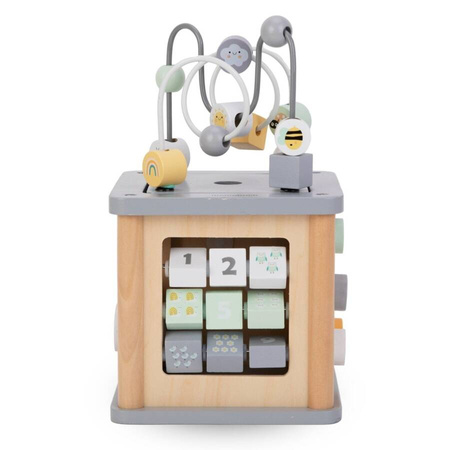 Mamabrum Drewniana Kostka Edukacyjna Sorter Montessori