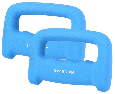 Hantelki Ciężarki Żeliwne Kastety Pokryte Neoprenem Do Ćwiczeń 2x1 kg HMS