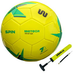 Piłka Nożna Meczowa Treningowa Rekreacyjna Na Trawę Halę Rozmiar 3 + Pompka METEOR