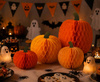 Rozety Papierowe Dynie Zestaw 4 szt. Dekoracja Na Halloween Jesień Honecomb