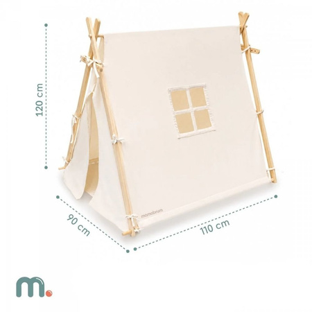 Namiot Tipi Dla Dzieci 110×90×120 cm Z Matą Do Pokoju Girlanda Lampki LED