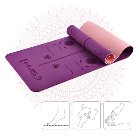 Mata Antypoślizgowa Do Ćwiczeń Fitness Yogi Crossfit Z Pokrowcem 182x61 cm