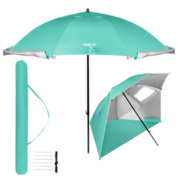 Parasol Plażowy Ogrodowy Duży Składany Parawan Filtr UV Z Pokrowcem NILS