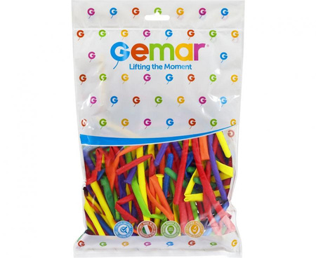 Balony Rurki Do Modelowania Skręcania Kolorowe Dla Animatora 100 szt. GEMAR