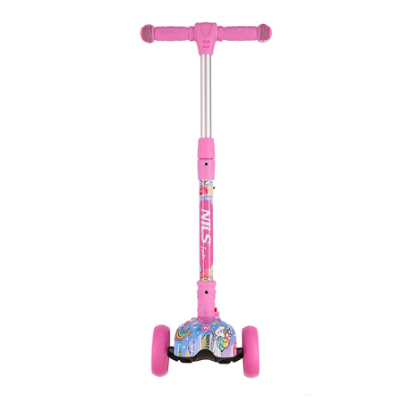 Hulajnoga Trójkołowa Balansowa Dla Dzieci Regulowana Wysokość Kółka LED