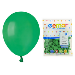 GEMAR Ciemnozielone Klasyczne Pastelowe Balony Dekoracyjne 13 cm - 100 szt