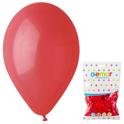 GEMAR Czerwone Klasyczne Balony Lateksowe 10" - 100 szt.	