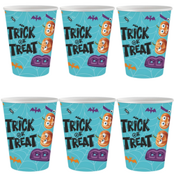 GODAN Papierowe Kubeczki Trick Or Treat Dekoracja Na Halloween 250 ml - 6 szt. 