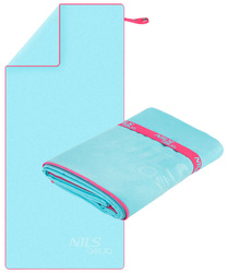NILS Duży Ręcznik Szybkoschnący Z Mikrofibry Plażowy 200x90 cm + Zawieszka