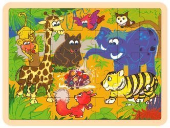 TOP BRIGHT Puzzle Drewniane Dla Dzieci Dżungla