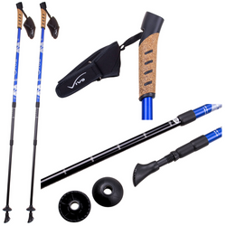 VIVO Rekreacyjne Kijki Kije Nordic Walking Regulowane 67-135 cm