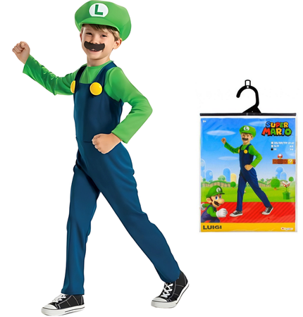 DISGUISE Kostium Strój Przebranie Super Luigi Hydraulik Na Bal Karnawał Dla Chłopca