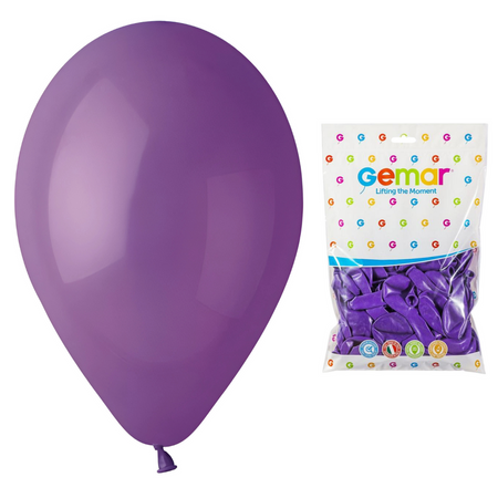 GEMAR Fioletowe Klasyczne Pastelowe Balony Makaroniki 26 cm - 100 szt.