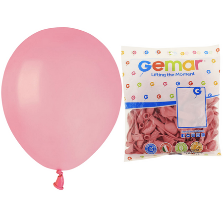 GEMAR Jasnoróżowe Klasyczne Pastelowe Balony Makaroniki 13 cm - 100 szt.