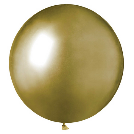 GEMAR Lateksowe Złote Klasyczne Chromowane Balony 48 cm - 25 szt.