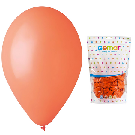 GEMAR Pomarańczowe Klasyczne Pastelowe Balony Makaroniki 33 cm - 50 szt.