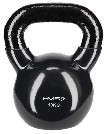 HMS KETTLEBELL Żeliwny Pokryty Winylem Do Treningu Siłowego Ćwiczeń 10 kg