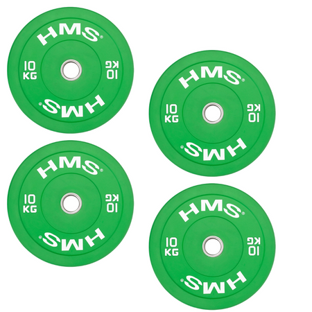 HMS Talerz Olimpijski Na Gryf Sztangę Gumowany Bumper Do Ćwiczeń 4 x 10 kg