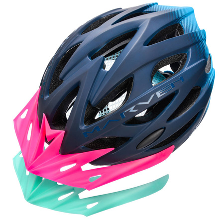 METEOR Kask Rowerowy Regulowany z Daszkiem 