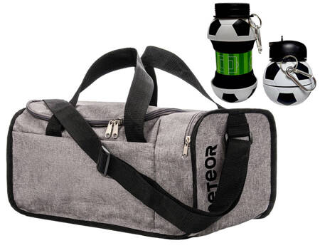 METEOR Torba Fitness Sportowa Treningowa 20 L + Bidon piłka 520 ml