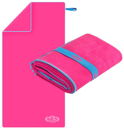 NILS Duży Ręcznik Szybkoschnący Z Mikrofibry Plażowy 140x70 cm + Zawieszka