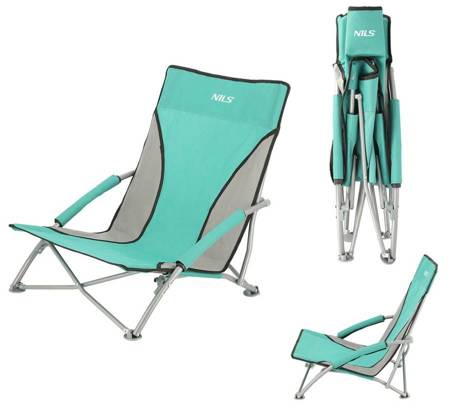 NILS Leżak Krzesło Plażowe Turystyczne Składane 