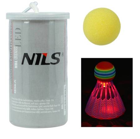 NILS Lotka LED + Piłka Do Badmintona Dla Dzieci