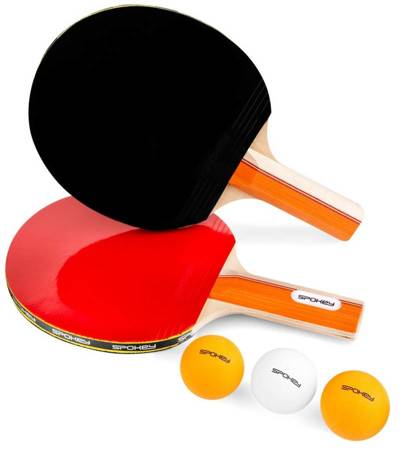 SPOKEY Zestaw Rakietki + Piłeczki Do Tenisa Stołowego Ping Ponga